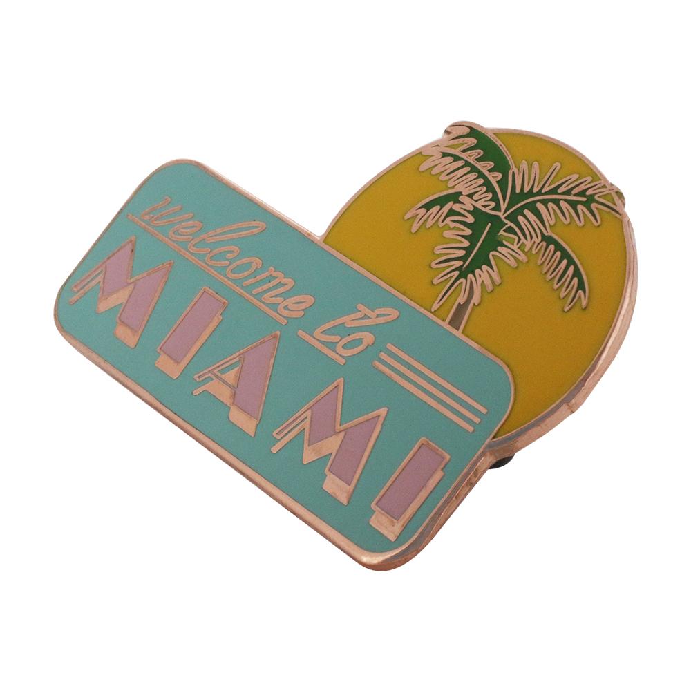 Miami Florida Man Palm Tree Souvenir Pin Pin WizardPins 5 Pins 