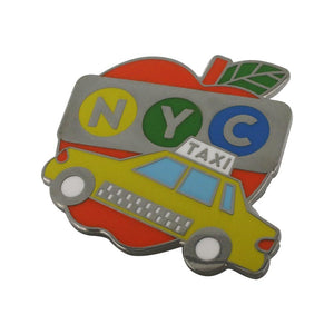 New York City Big Apple Yellow Taxi Cab Souvenir Pin Pin WizardPins 1 Pin 