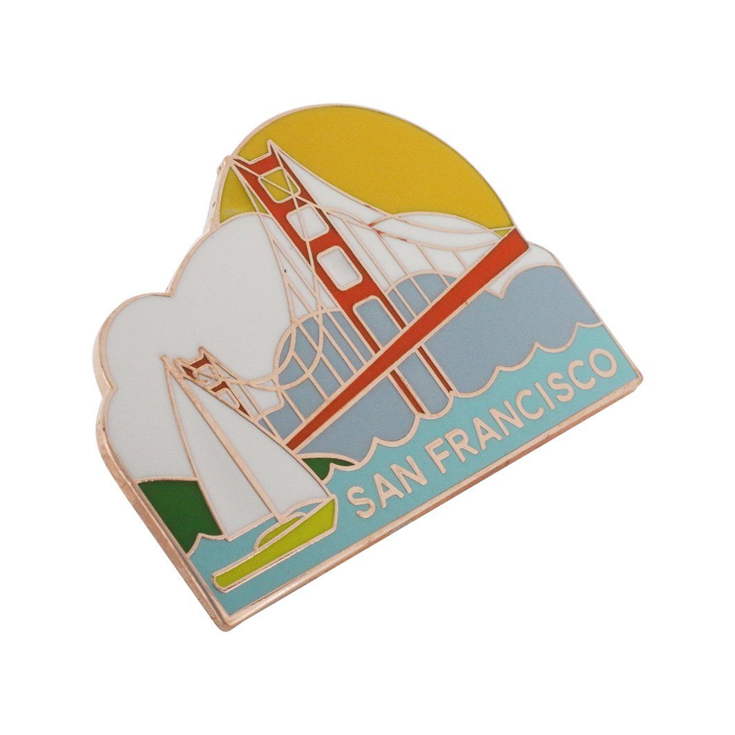 San Francisco Golden Gate Bridge Bay Souvenir Pin Pin WizardPins 5 Pins 
