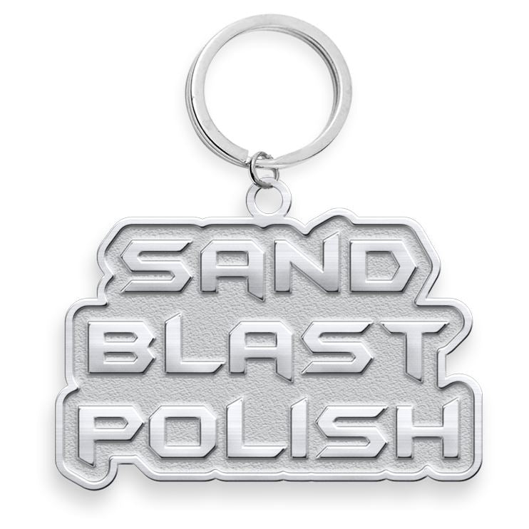Custom Sandblast Polish Die Struck Keychains