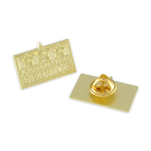 Customer Service Recognition Shiny Gold Lapel Pin Pin WizardPins 5 Pins 