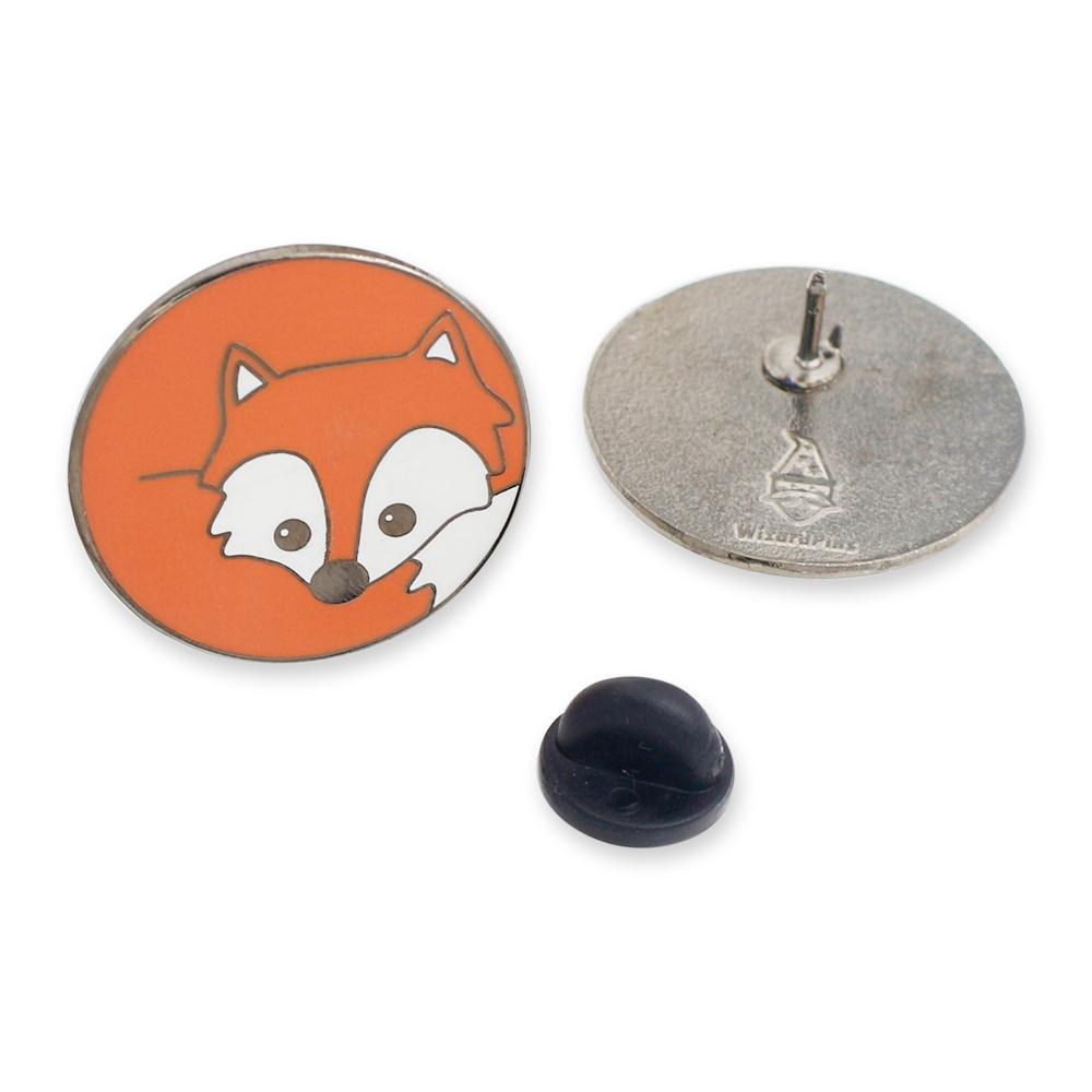 Cute Red Fox Curled Up Hard Enamel Lapel Pin Pin WizardPins 5 Pins 