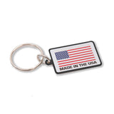 Custom Dimensionally Printed Made in USA Keychains Rectangle 1.7" x 1" Black 