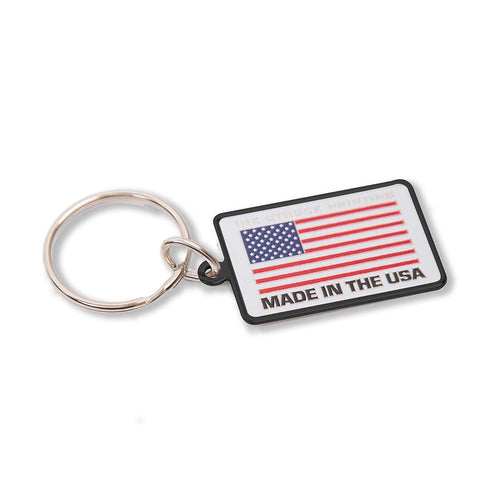 Custom Dimensionally Printed Made in USA Keychains Rectangle 1.7" x 1" Black 
