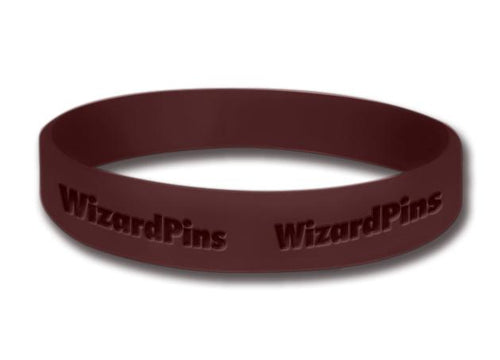 Custom Debossed Wristband Dark Chocolate 0.75 inch