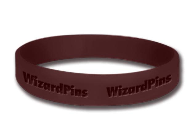 Custom Debossed Wristband Dark Chocolate 0.5 inch (Most Popular) 