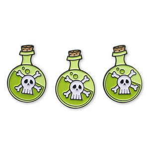 Death Potion Elixir of Doom Corked Glass Halloween Enamel Pin Pin WizardPins 10 Pins 