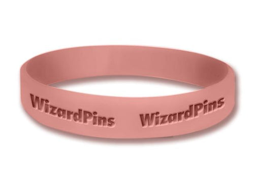 Custom Debossed Wristband Desert Pink 1 inch (Extra Wide) 