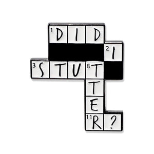 Did I Stutter Crossword Puzzle Stanley The Office Enamel Pin Pin WizardPins 1 Pin 