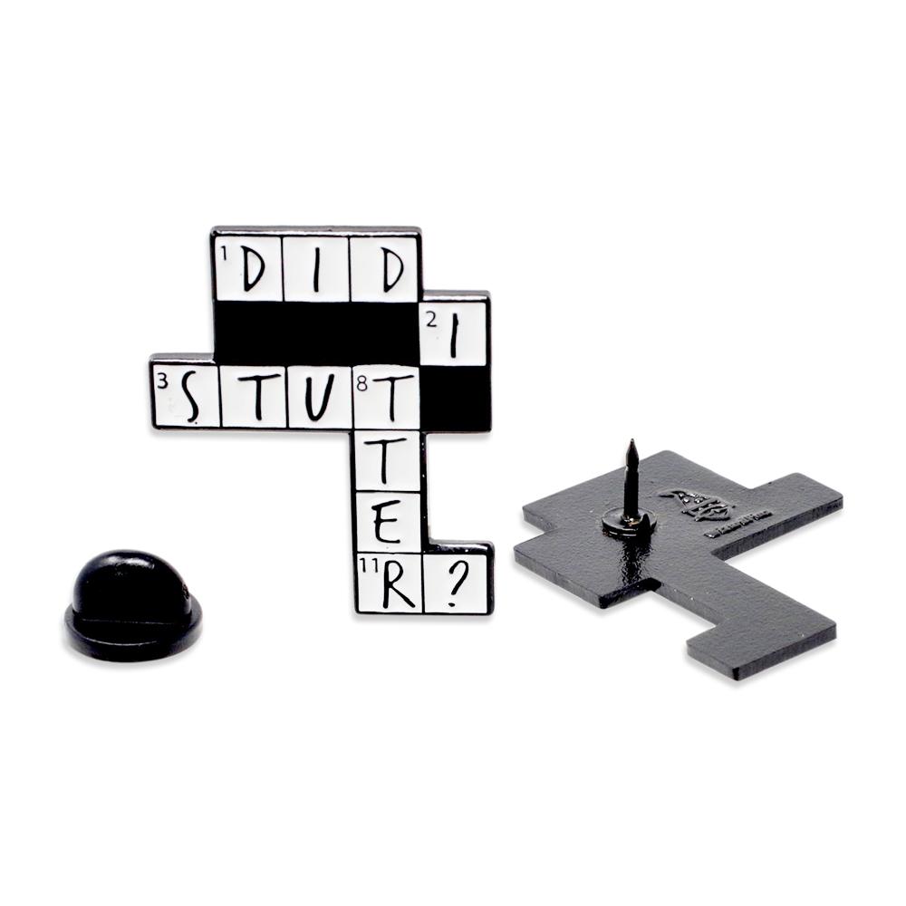 Did I Stutter Crossword Puzzle Stanley The Office Enamel Pin Pin WizardPins 5 Pins 