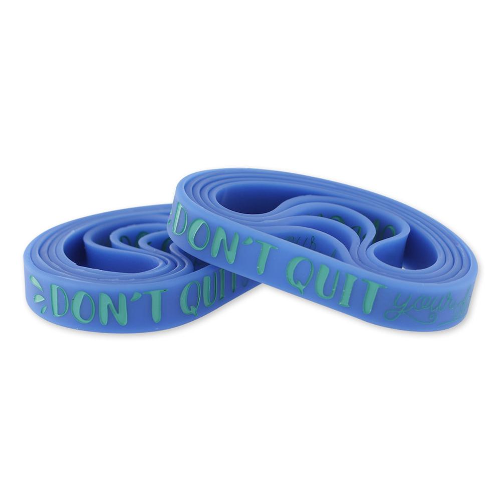 Don't Quit Your Daydream Motivational Blue Silicone Wristband Wristband WizardPins 3 Wristbands 