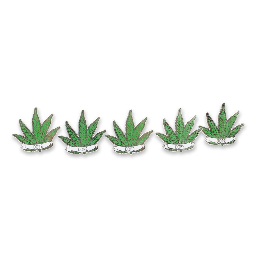 Marijuana Leaf Banner Enamel Pin Pin WizardPins 10 Pins 
