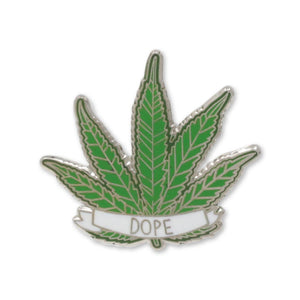 Marijuana Leaf Banner Enamel Pin Pin WizardPins 1 Pin 