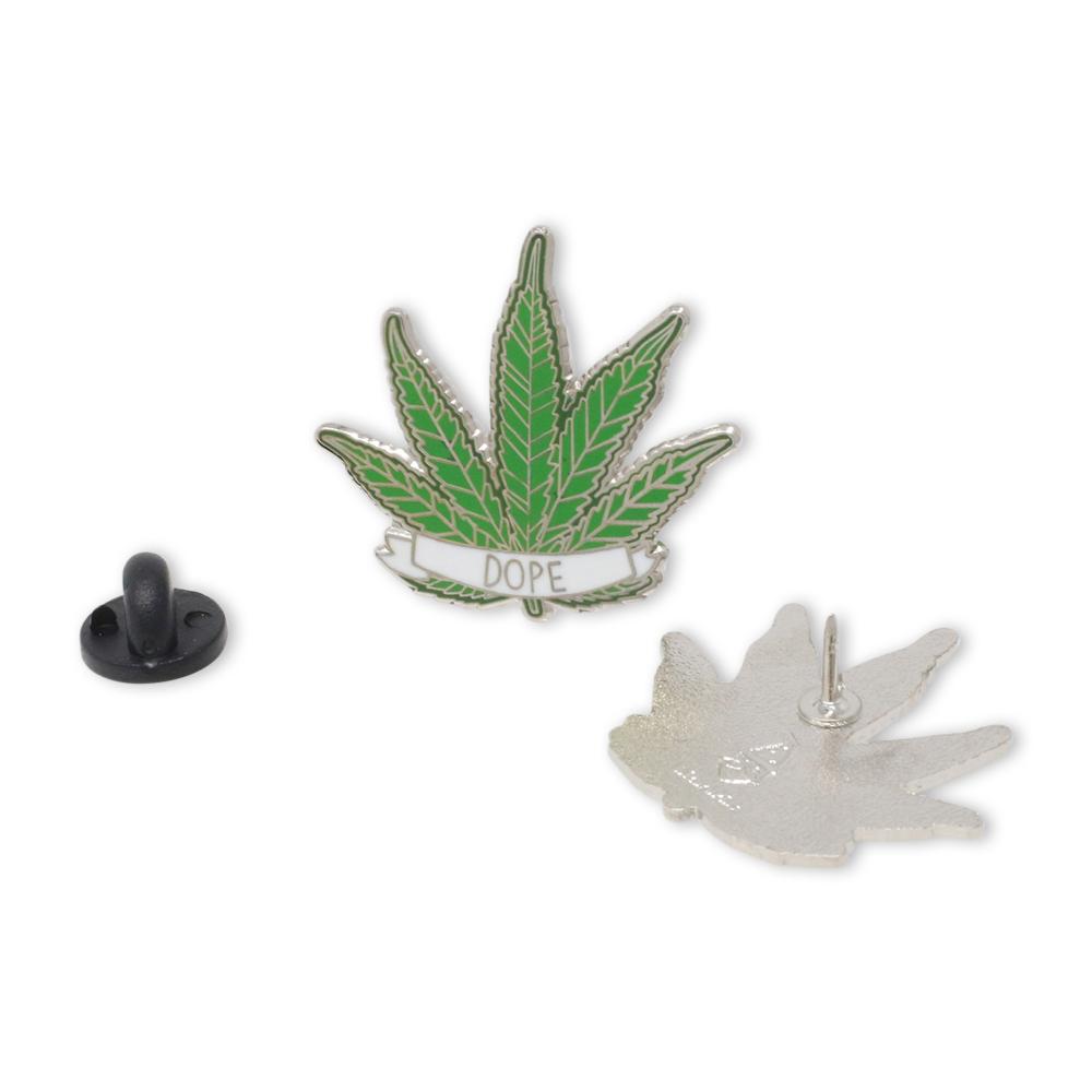 Marijuana Leaf Banner Enamel Pin Pin WizardPins 5 Pins 