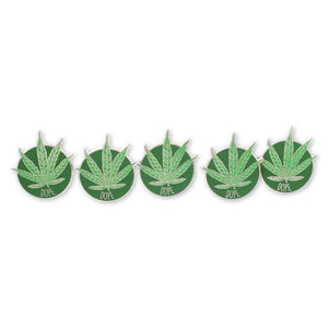 Cannabis Round Green Circle Weed Enamel Pin Pin WizardPins 10 Pins 
