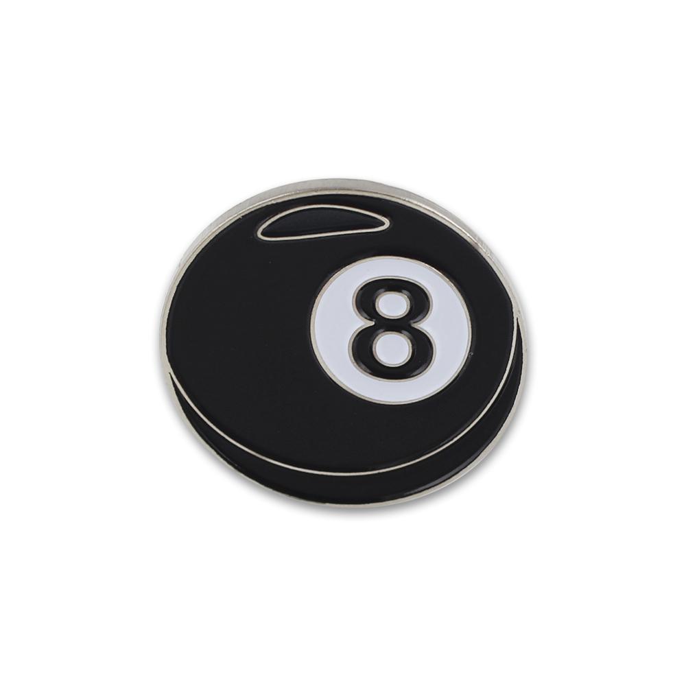 Eightball Emoji Enamel Lapel Pin Pin WizardPins 1 Pin 