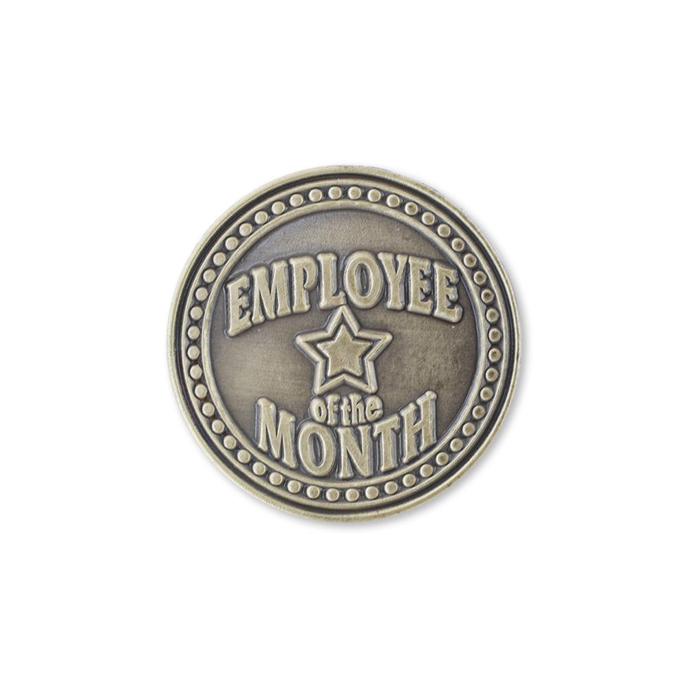 Employee of The Month Gold Diestruck Lapel Pin Pin WizardPins 1 Pin 