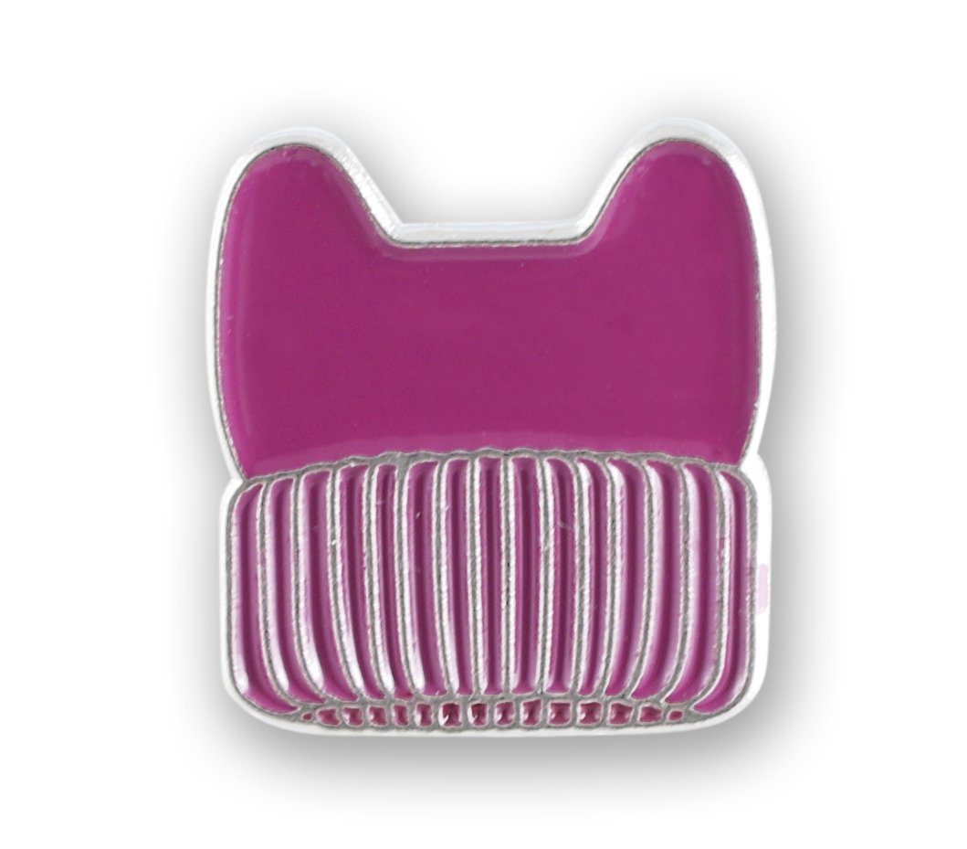Pink Magenta Pussycat Hat Enamel Pin Pin WizardPins 1 Pin 