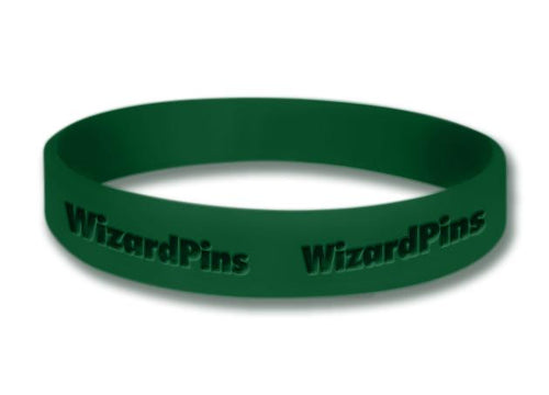 Custom Debossed Wristband Forest Green 0.75 inch