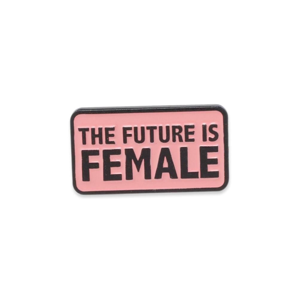 The Future is Female Bold Rectangle Feminist Rally Pin Pin WizardPins 25 Pins 