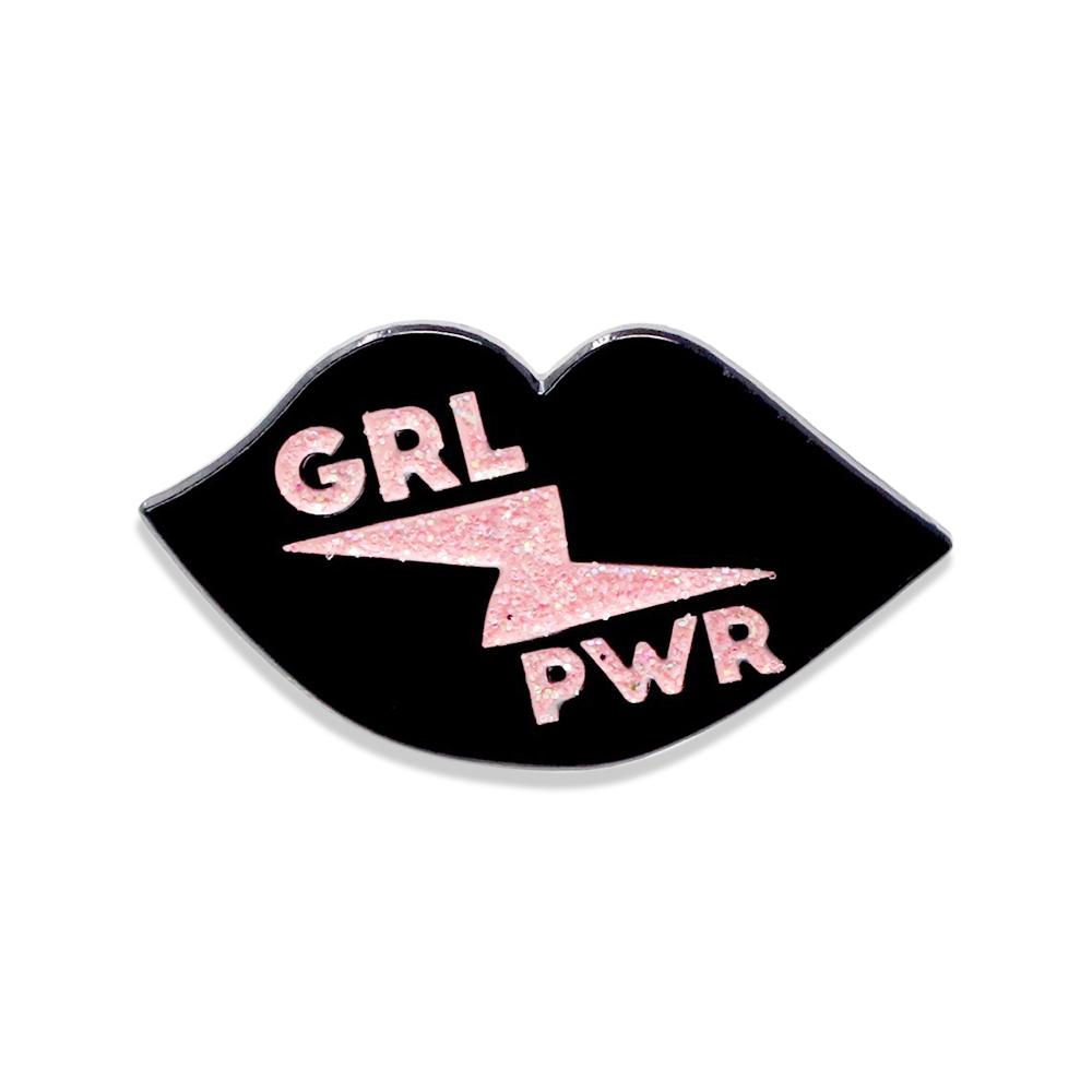 Girl Power Lips Enamel Pin Pin WizardPins 1 Pin 