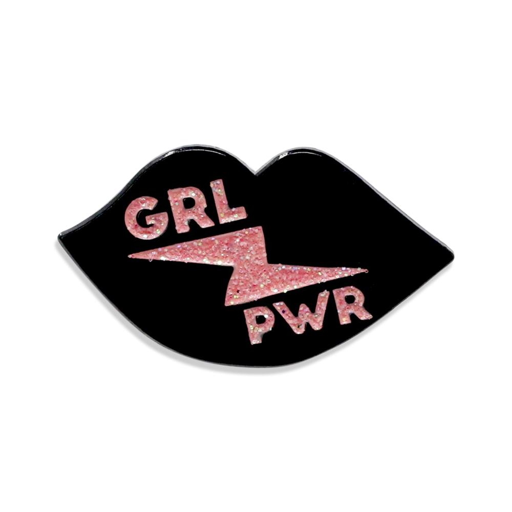 Girl Power Lips Enamel Pin Pin WizardPins 5 Pins 