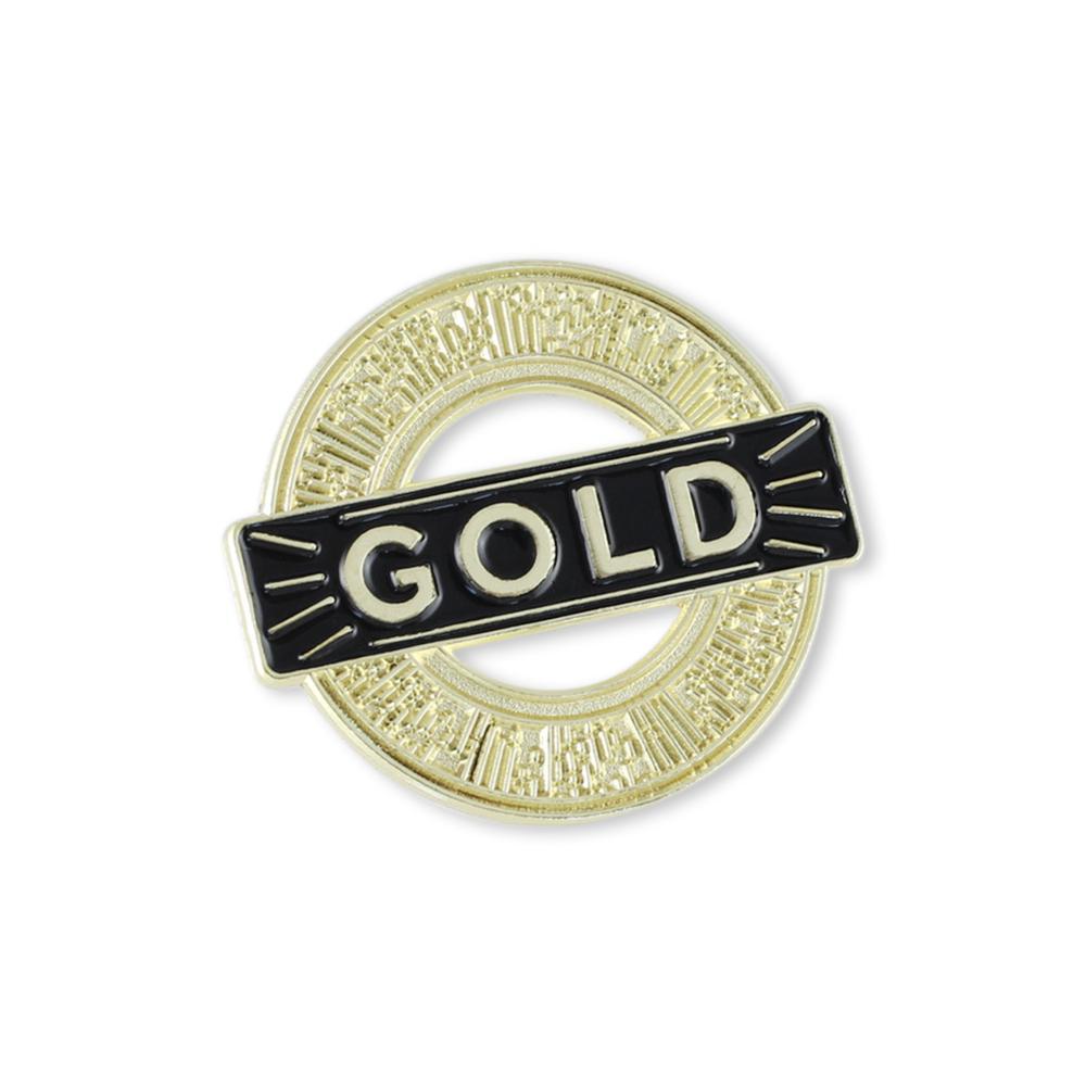 Gold Service Recognition Award Enamel Lapel Pin Pin WizardPins 1 Pin 