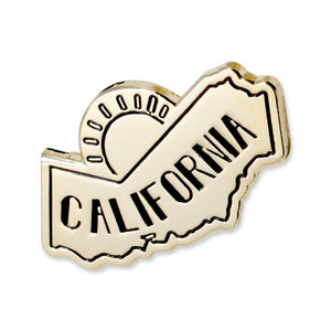 Sunny California Golden Coast Gold Rush Gold Enamel Pin Pin WizardPins 1 Pin 