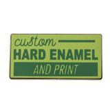 Sample Custom Pins + Card Sample WizardPins Hard Enamel Print .75 inch PVC