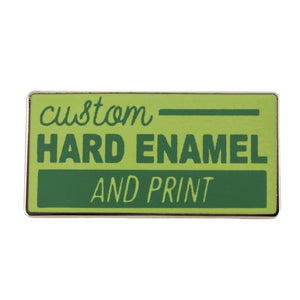 Sample Custom Pins + Card Sample WizardPins Hard Enamel Print .75 inch PVC