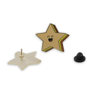 Cute Happy Shooting Star Hard Enamel Lapel Pin Pin WizardPins 5 Pins 