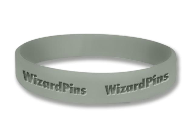 Custom Debossed Wristband Heather Grey 1 inch (Extra Wide) 