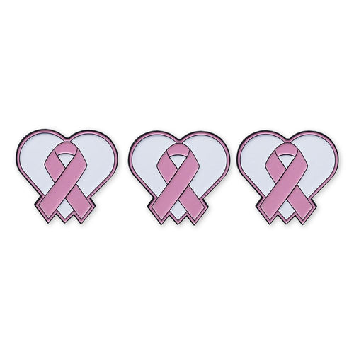 Heart Pink Ribbon Breast Cancer Awareness Enamel Pin Pin WizardPins 25 Pins 