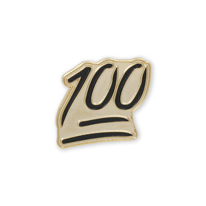 100 Emoji Enamel Lapel Pin Pin WizardPins 1 Black Pin 