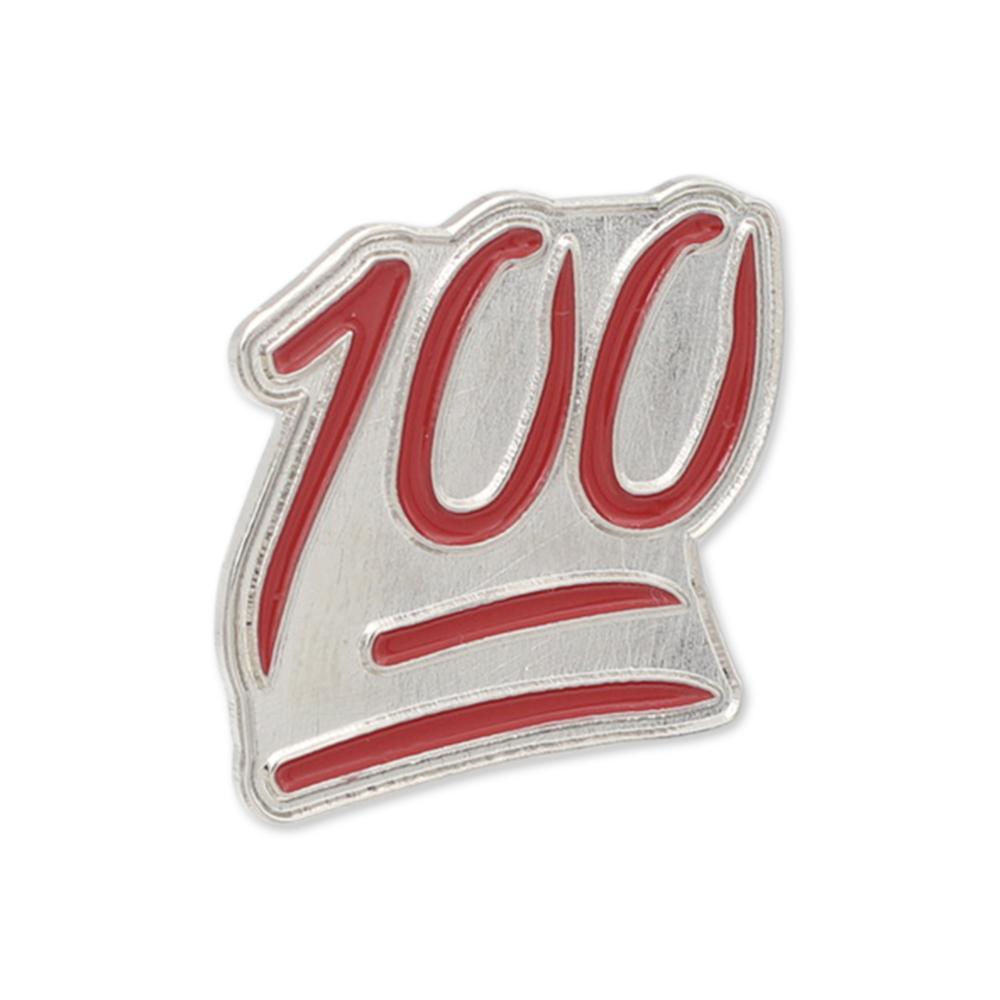 100 Emoji Enamel Lapel Pin Pin WizardPins 1 Red Pin 