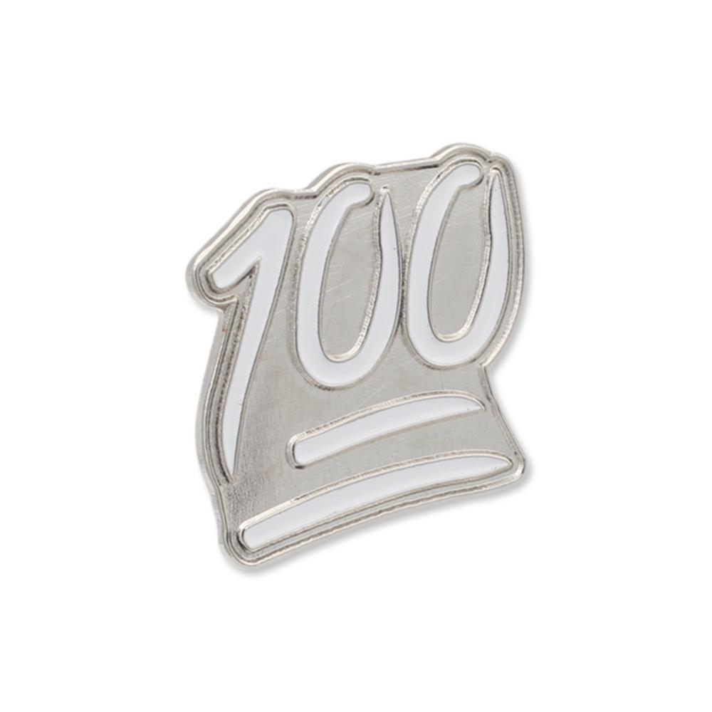 100 Emoji Enamel Lapel Pin Pin WizardPins 1 White Pin 
