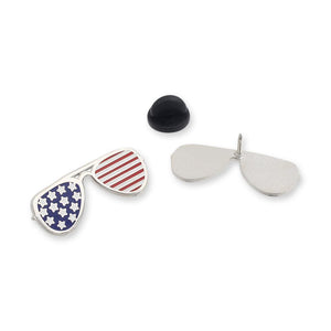 American Flag Aviator Sunglasses Hard Enamel Lapel Pin Pin WizardPins 5 Pins 