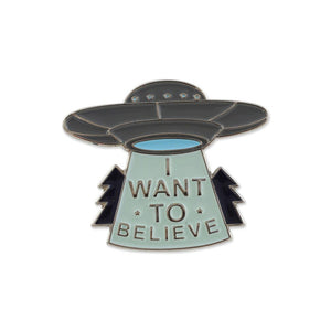 I Want to Believe UFO Enamel Diestruck Lapel Pin Pin WizardPins 1 Pin 