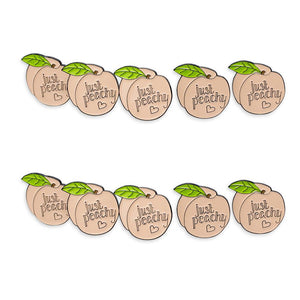 Just Peachy Peach Emoji Enamel Pin Pin WizardPins 10 Pins 