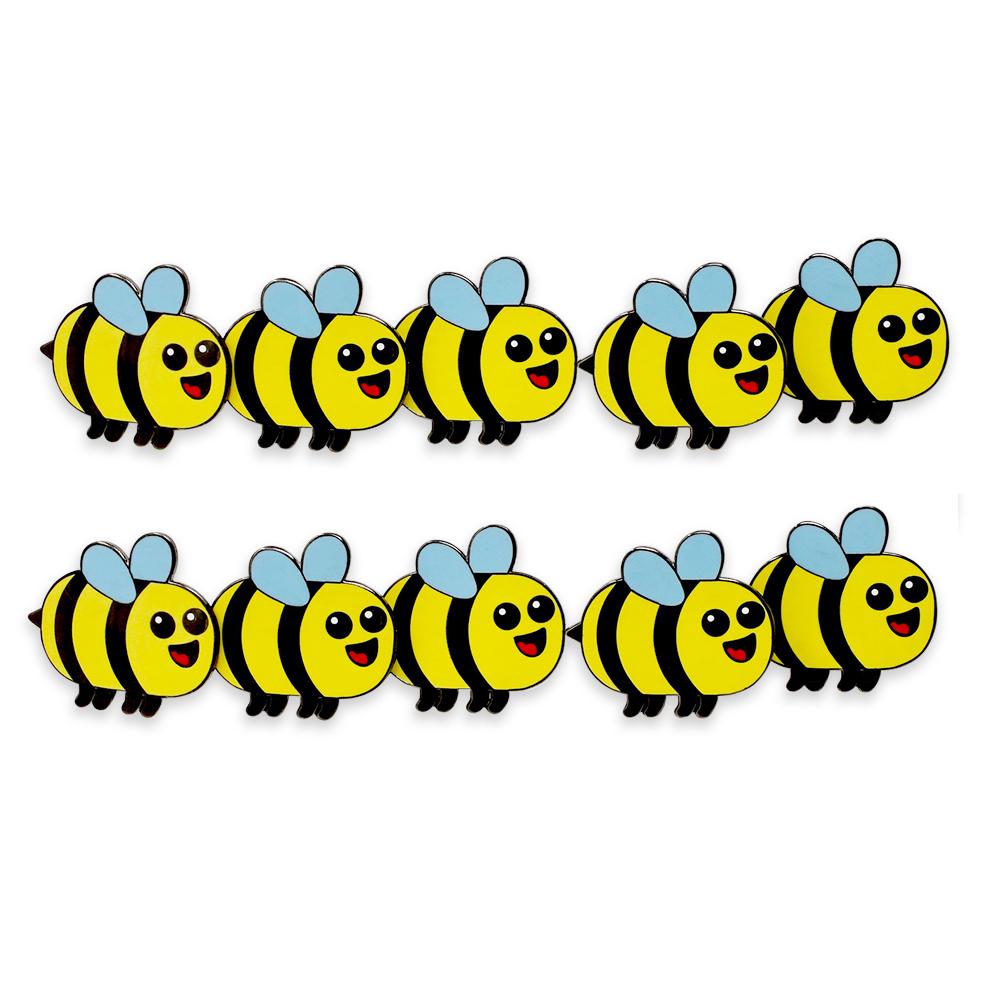 Kawaii Cute Bee Hard Enamel Lapel Pin Pin WizardPins 10 Pins 