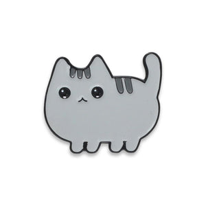 Kawaii Grey Cat Pin Pin WizardPins 1 Pin 