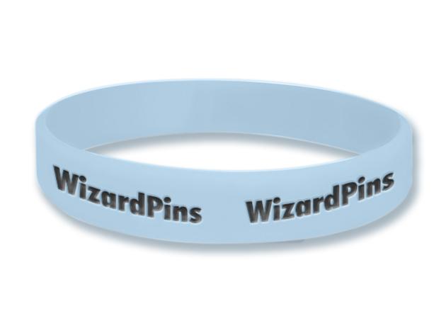 Custom Ink Filled Wristband Light Blue 1 (Extra Wide)