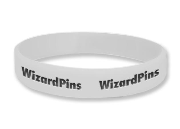 Custom Ink Filled Wristband Light Grey 1 (Extra Wide)