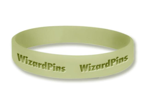 Custom Debossed Wristband Light Olive 0.75 inch