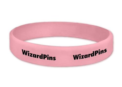 Custom Printed Wristband Light Pink 0.5 (Most Popular)