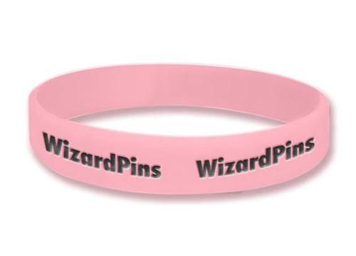 Custom Ink Filled Wristband Light Pink 1 (Extra Wide)
