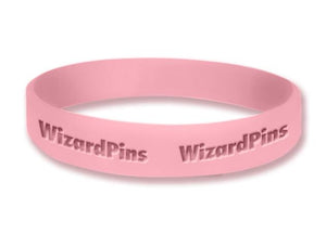 Custom Debossed Wristband Light Pink 0.5 inch (Most Popular) 