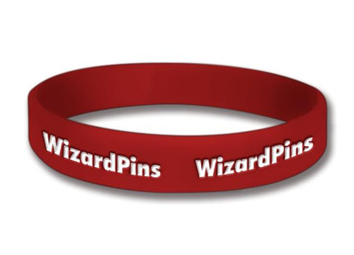 Custom Ink Filled Wristband Maroon 1 (Extra Wide)