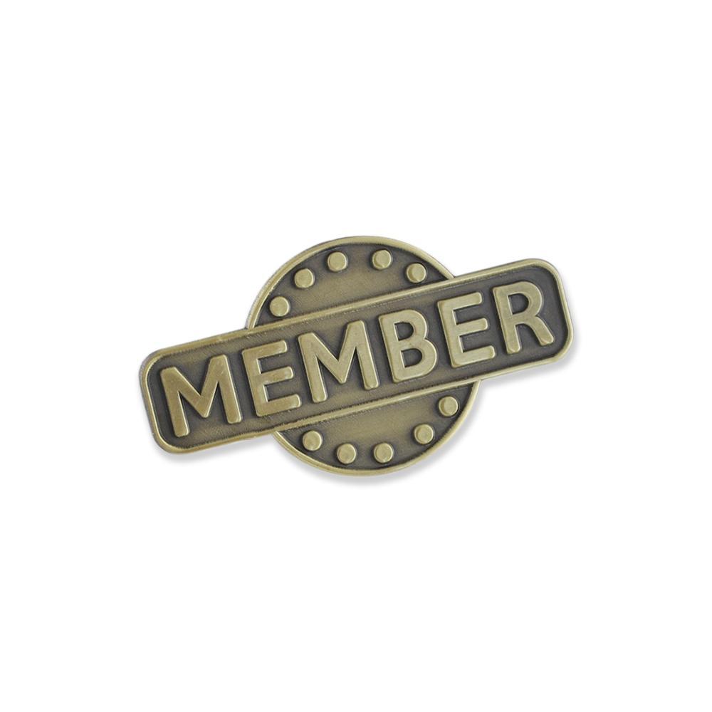 Member Recognition Circle Antique Gold Diestruck Lapel Pin Pin WizardPins 1 Pin 