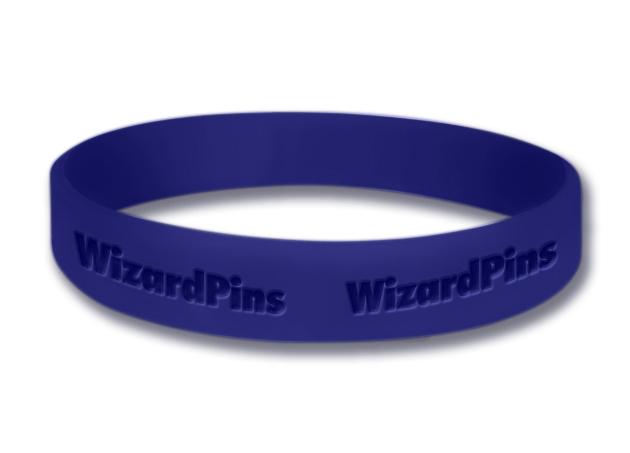 Custom Debossed Wristband Midnight Navy 1 inch (Extra Wide) 